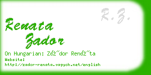 renata zador business card